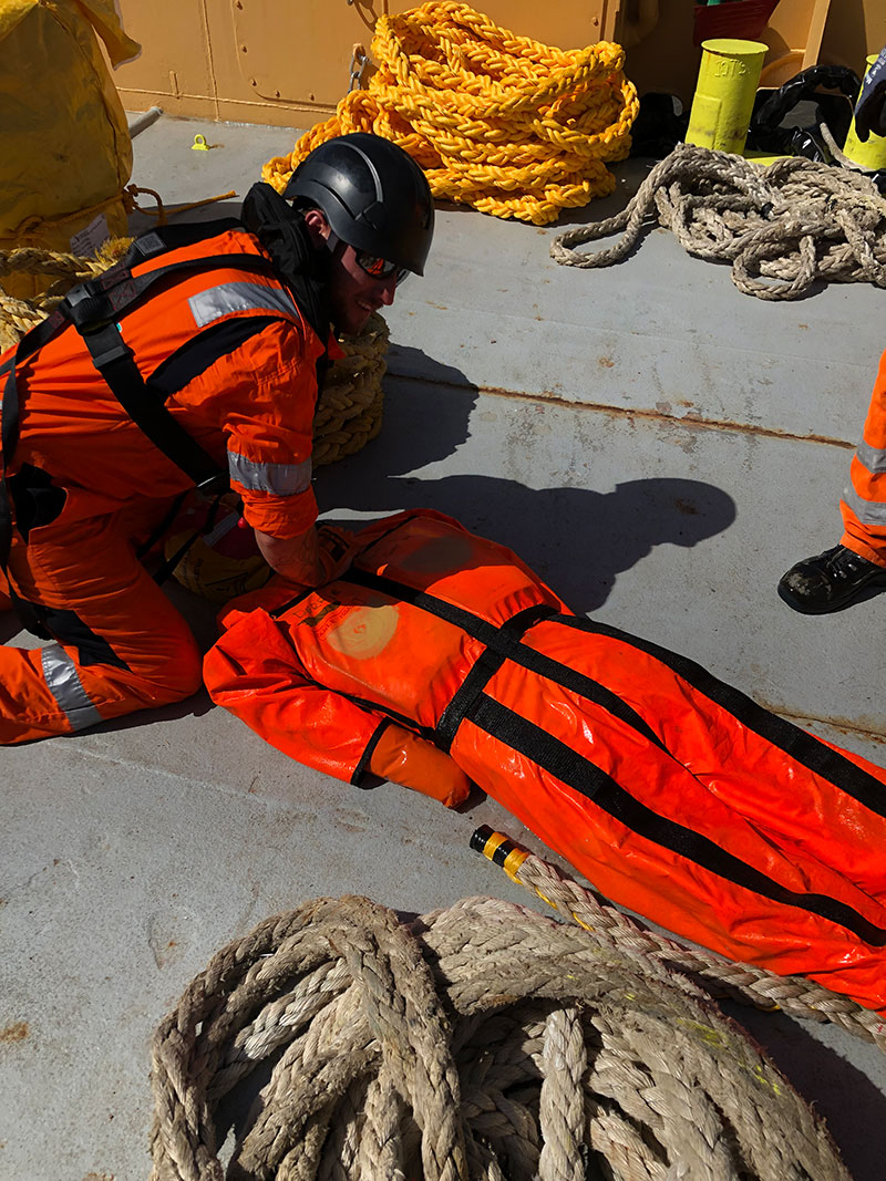 bennett's barges man overboard safety exercise
