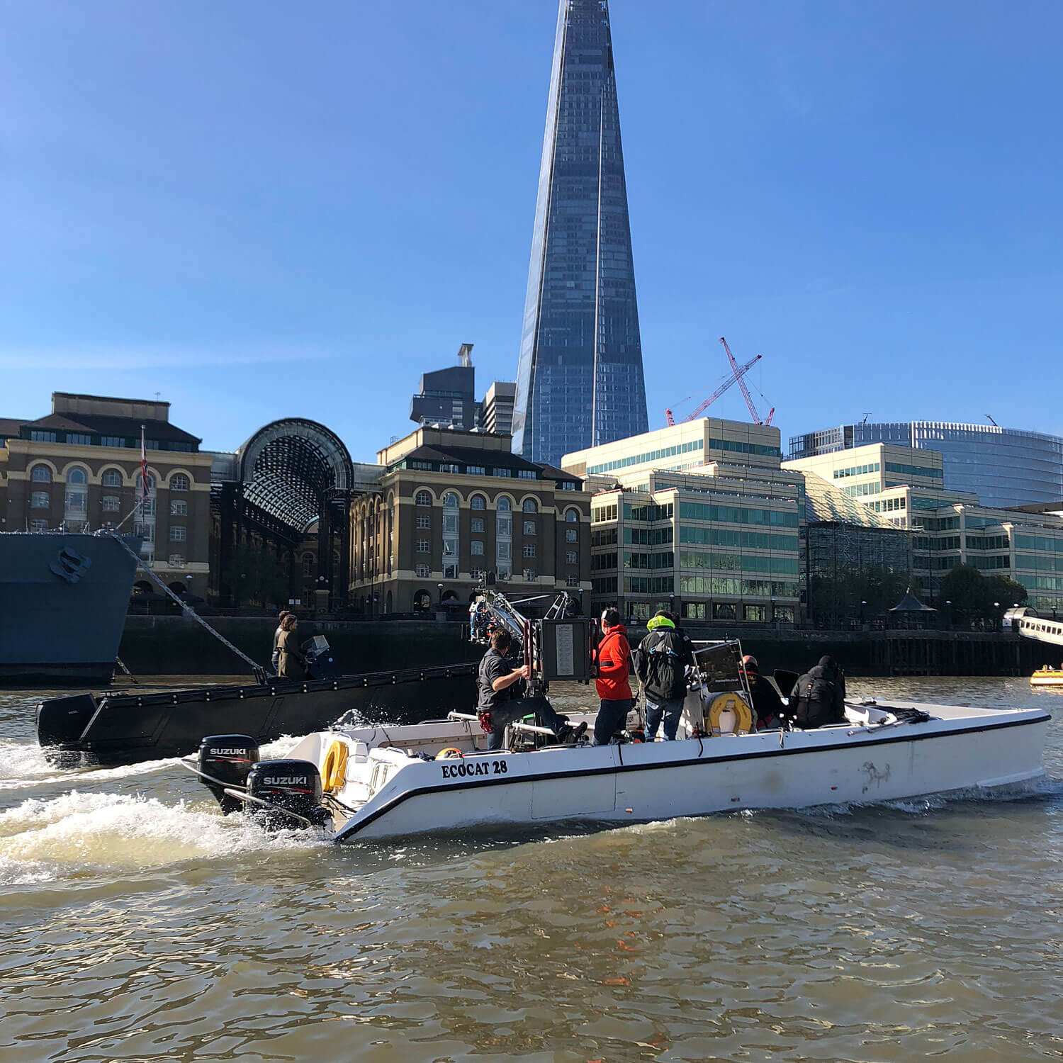 river thames filming shard