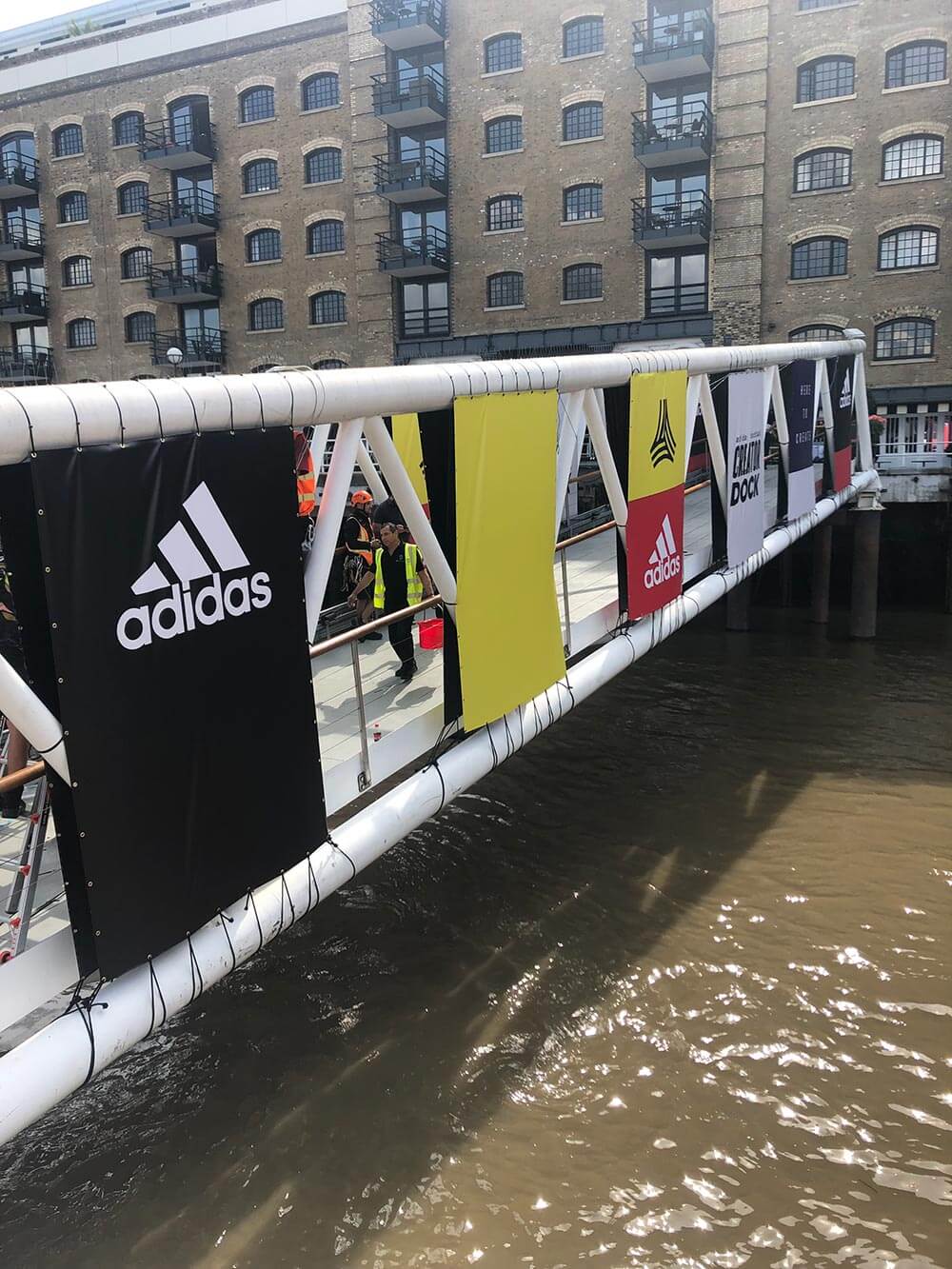 adidas football creator dock river thames butler's wharf pier