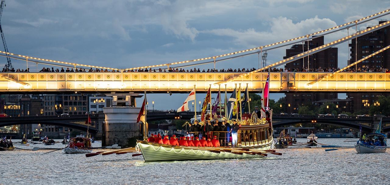 reflections flotilla river thames gloriana
