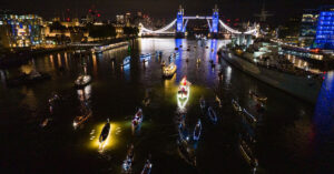 reflections flotilla river thames