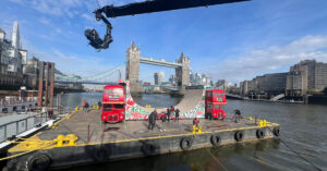 sky brown river thames half-pipe