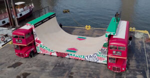 sky brown river thames stunt