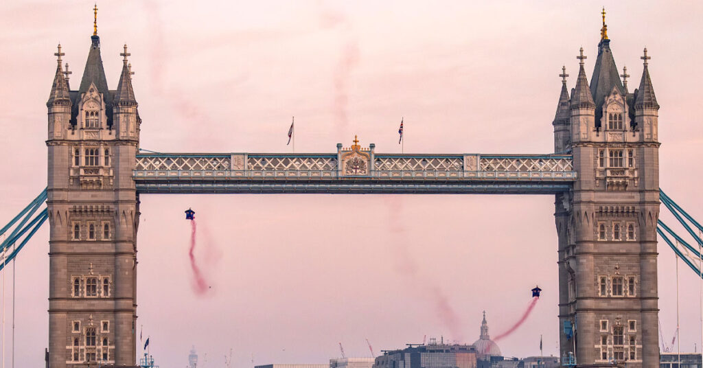 red bull wingsuit flight tower bridge