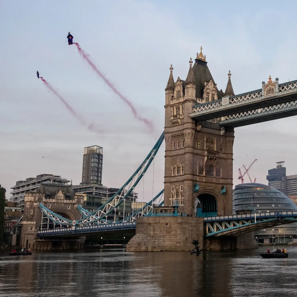 river thames stunt filming red bull